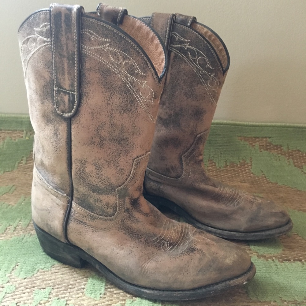 Miz Mooz Distressed Leather Cowboy Boot